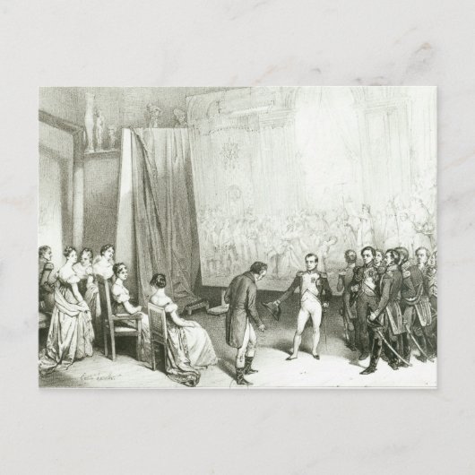 Napoleon I Visiting the Studio of David Briefkaart (Voorkant)