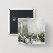Napoleon I Visiting the Studio of David Vierkante Button 5,1 Cm (Voorkant /achterkant)
