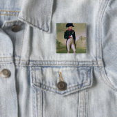Napoleon I voor de Chateau de Malmaison Vierkante Button 5,1 Cm (In situ)