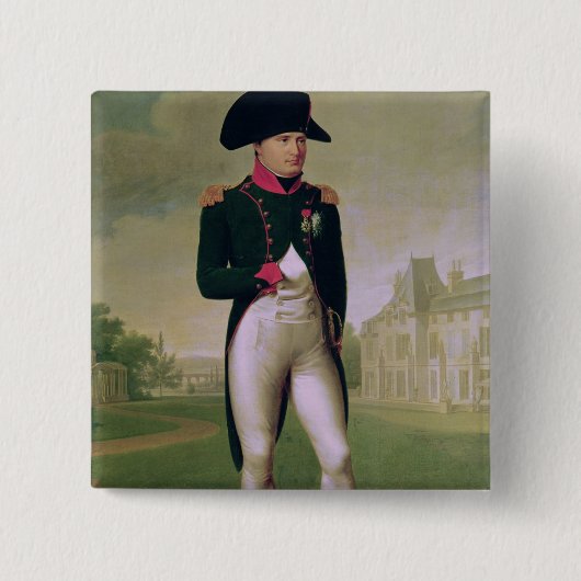 Napoleon I voor de Chateau de Malmaison Vierkante Button 5,1 Cm (Voorkant)