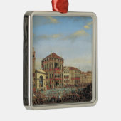 Napoleon I Voorzitter over een Regatta in Venetië Metalen Ornament (Rechts)