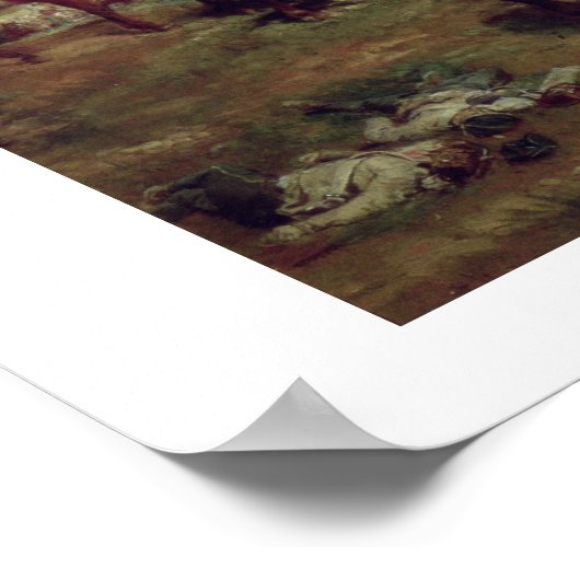 Napoleon III (1808-73) bij de slag om Solferino Poster (Hoek)