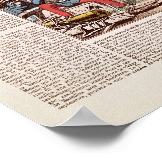 Napoleon III arriveert in Sedan Poster (Hoek)