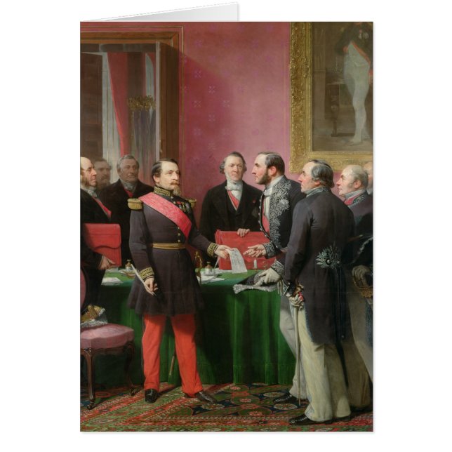 Napoleon III Handen over het decreet (Voorkant)