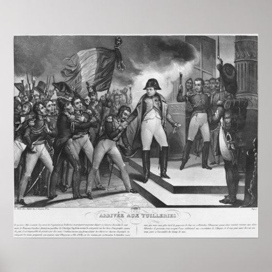 Napoleon ik kom bij de Tuileries Poster (Voorkant)