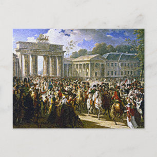 Napoleon in Berlijn bij de Brandenburger Tor Briefkaart