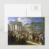 Napoleon in Berlijn bij de Brandenburgse poort Briefkaart (Voorkant / Achterkant)