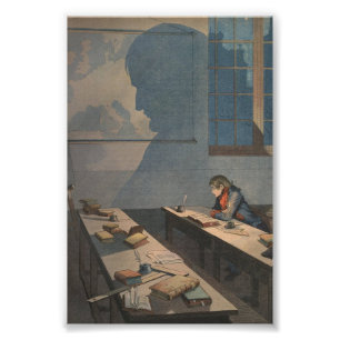 Napoleon in Brienne Foto Afdruk