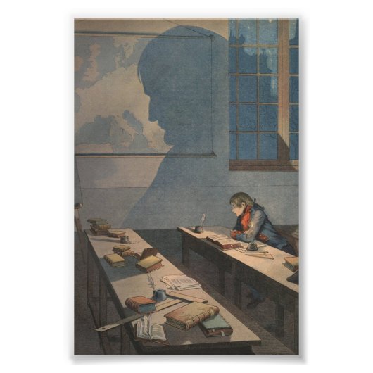 Napoleon in Brienne Foto Afdruk (Voorkant)