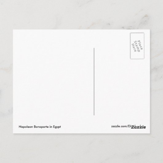 Napoleon in Egypte Briefkaart (Achterkant)