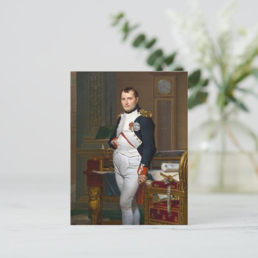 Napoleon in zijn studie briefkaart (Staand voorkant)
