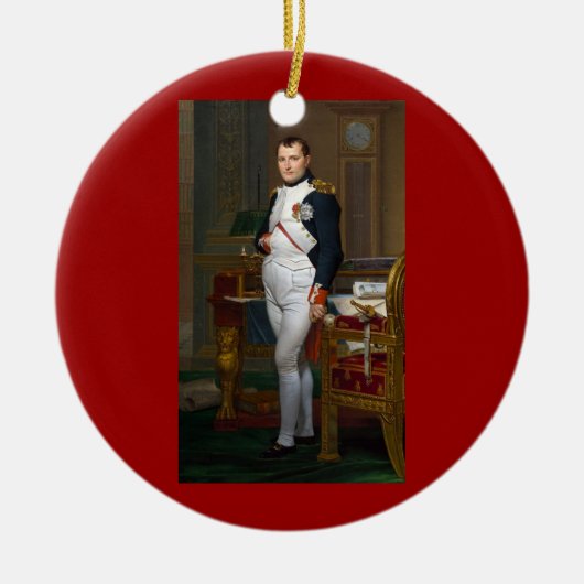 Napoleon in zijn studie over siervissen keramisch ornament (Voorkant)