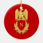 Napoleon in zijn studie over siervissen keramisch ornament (Achterkant)