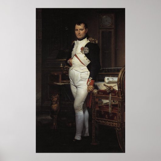 Napoleon in zijn studie van Jacques Louis David Poster (Voorkant)