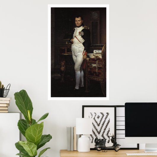 Napoleon in zijn studie van Jacques Louis David Poster (Thuiskantoor)