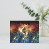 Napoleon Kat in de ruimte                          Briefkaart (Staand voorkant)