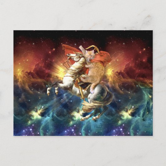 Napoleon Kat in de ruimte                          Briefkaart (Voorkant)