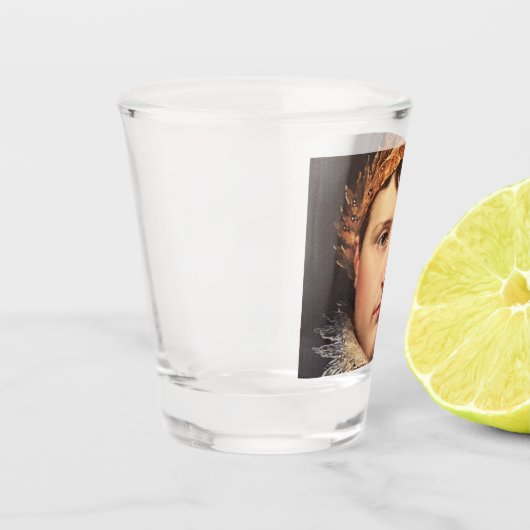 Napoleon Laurel-Krans gekroond held schot glas (Links)