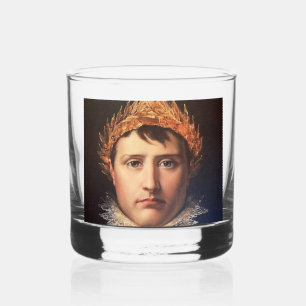 Napoleon Laurel-Krans gekroond Held Whiskey Glas
