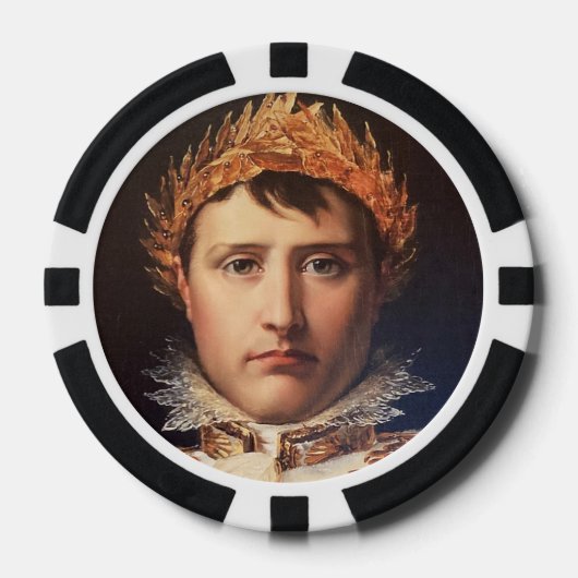 Napoleon Laurel-Wreath gekroond Hero Poker Chips (Voorkant)
