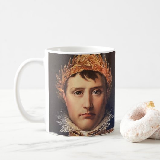 Napoleon Laurel-Wreath gekroond tot held Koffiemok (Met donut)