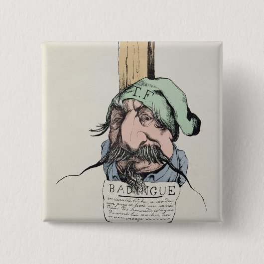 Napoleon le Petit Vierkante Button 5,1 Cm (Voorkant)