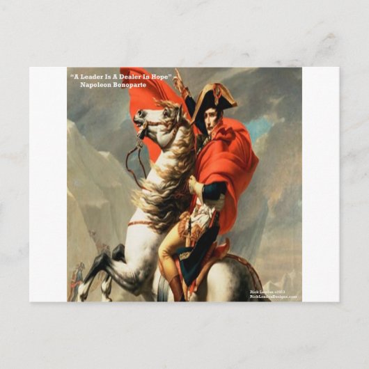 Napoleon & "Leider" Citaat Briefkaart (Voorkant)