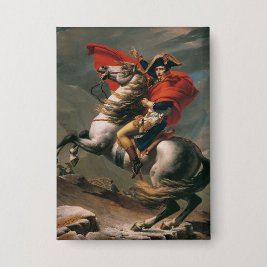 Napoleon met paard, Slag bij de St. Bernardpas Button (Voorkant)