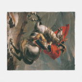 Napoleon met paard, Slag bij de St. Bernardpas Fleece Deken (Voorkant (Horizontaal))