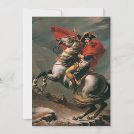 Napoleon met paard, Slag bij de St. Bernardpas Kaart (Voorkant)