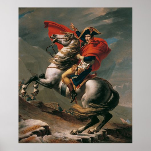 Napoleon met paard, Slag bij de St. Bernardpas Poster (Voorkant)