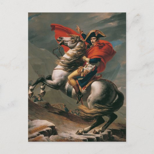 Napoleon met paard, Slag bij St. Bernard Pass Briefkaart (Voorkant)