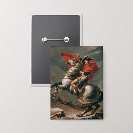 Napoleon met paard, Slag bij St. Bernard Pass Button (Voorkant / Achterkant)