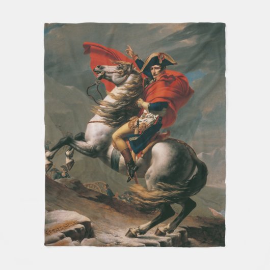 Napoleon met paard, Slag bij St. Bernard Pass Fleece Deken (Voorkant)
