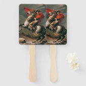 Napoleon met paard, Slag bij St. Bernard Pass Handwaaier (Voorkant en achterkant)