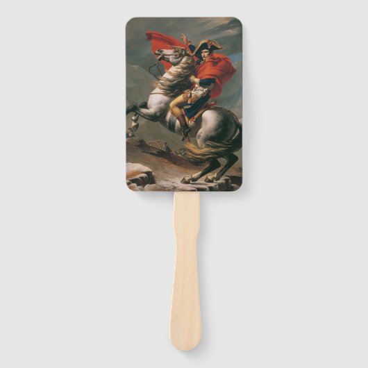 Napoleon met paard, Slag bij St. Bernard Pass Handwaaier (Voorkant)