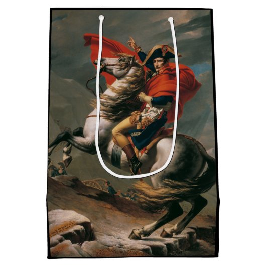 Napoleon met paard, Slag bij St. Bernard Pass Medium Cadeauzakje (Achterkant)