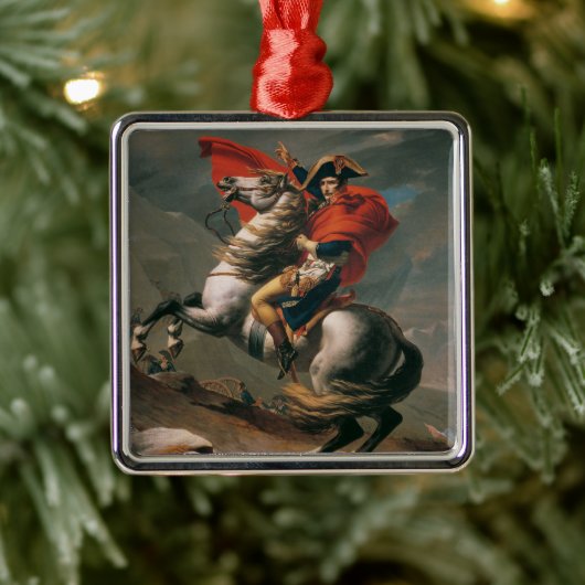 Napoleon met paard, Slag bij St. Bernard Pass Metalen Ornament (Boom)