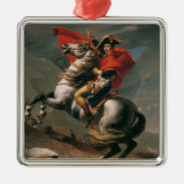 Napoleon met paard, Slag bij St. Bernard Pass Metalen Ornament (Voorkant)