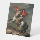 Napoleon met paard, Slag bij St. Bernard Pass Reclamebord Met Voetstuk (Voorkant)