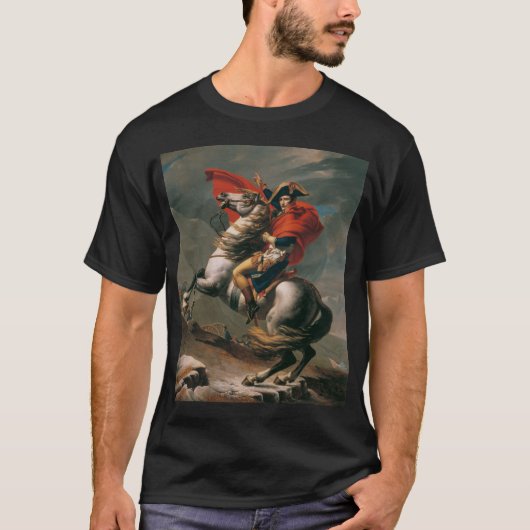 Napoleon met paard, Slag bij St. Bernard Pass T-shirt (Voorkant)