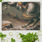 Napoleon met paard, Slag bij St. Bernard Pass Theedoek (Gevouwen)