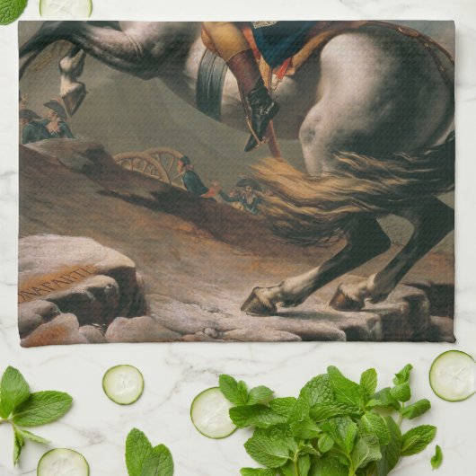 Napoleon met paard, Slag bij St. Bernard Pass Theedoek (Gevouwen)