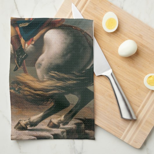 Napoleon met paard, Slag bij St. Bernard Pass Theedoek (Quarter Fold)