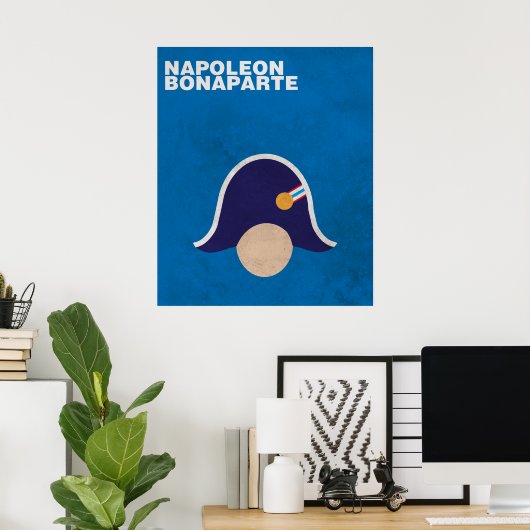 Napoleon:Minimalistisch Poster historische figuren (Thuiskantoor)