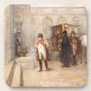 Napoleon na Waterloo (olie op doek) Bier Onderzetter