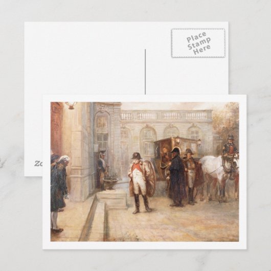 Napoleon na Waterloo (olie op doek) Briefkaart (Voorkant / Achterkant)