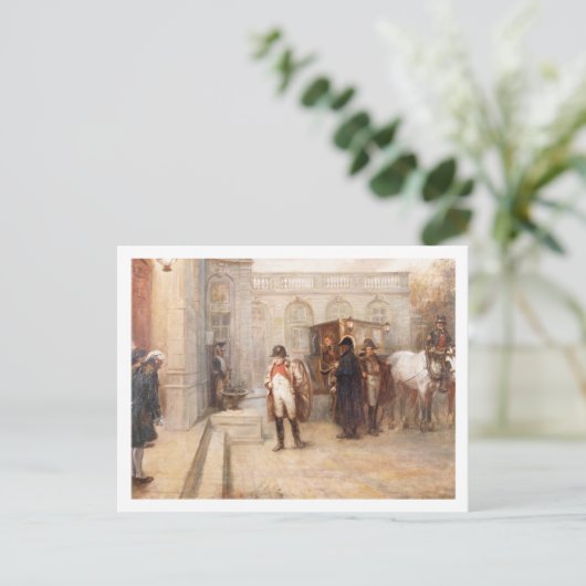 Napoleon na Waterloo (olie op doek) Briefkaart (Staand voorkant)