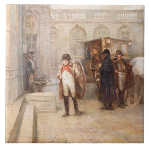 Napoleon na Waterloo (olie op doek) Tegeltje