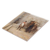 Napoleon na Waterloo (olie op doek) Tegeltje (Zijkant)